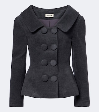 Double-breasted wool and silk-blend blazer | Shushu/Tong