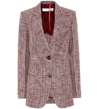Linen and wool-blend blazer | Victoria Beckham