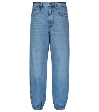 The Lounge high-rise barrel-leg jeans | Frame