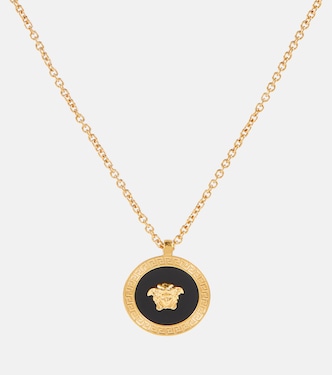 Medusa enamel pendant necklace | Versace