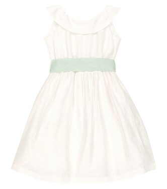 Linen-blend sleeveless dress | Il Gufo