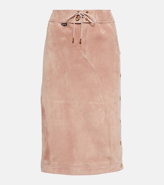 Plonge leather midi skirt | Tom Ford