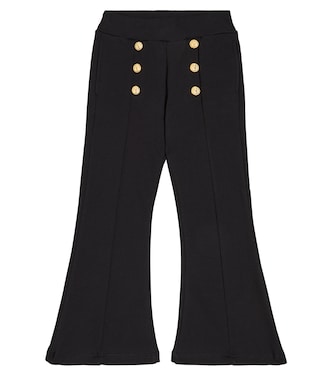 Mid-rise cotton flared pants | Balmain Kids