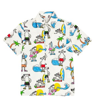 Printed cotton poplin T-shirt | Stella McCartney Kids