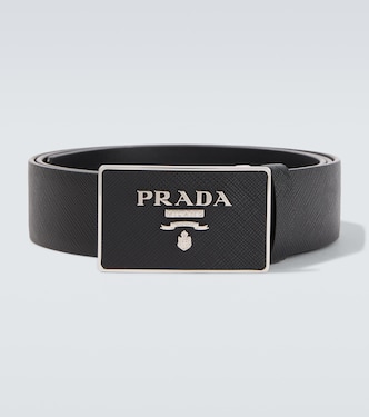 Saffiano leather logo belt | Prada