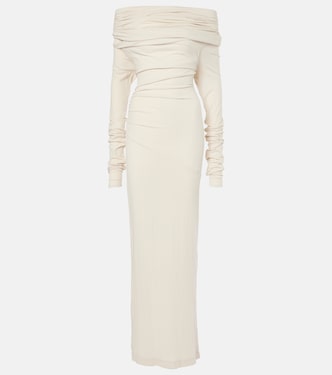 Off-shoulder jersey maxi dress | Entire Studios