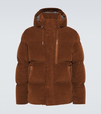 Cotton and cashmere corduroy down jacket | Zegna