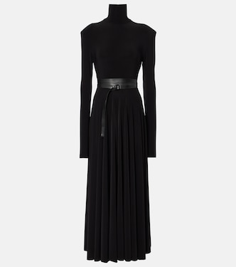 Belted turtleneck midi dress | Norma Kamali