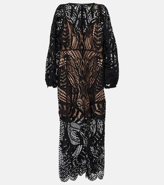 Maxikleid Nature aus Guipure-Spitze | Farm Rio