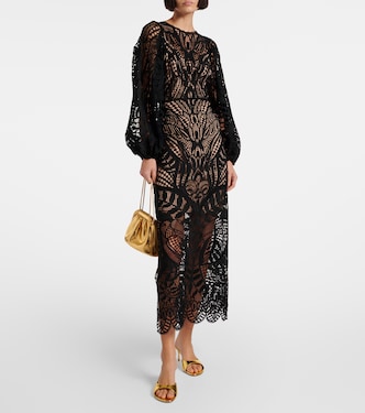 Farm Rio, Nature guipure lace maxi dress, Women, Black, XXS, Dresses, Materialmix Farm Rio, Nature guipure lace maxi dress, Women, Black, XXS, Dresses, Materialmix