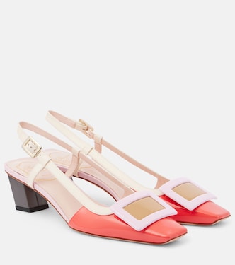 BV patent leather slingback pumps | Roger Vivier