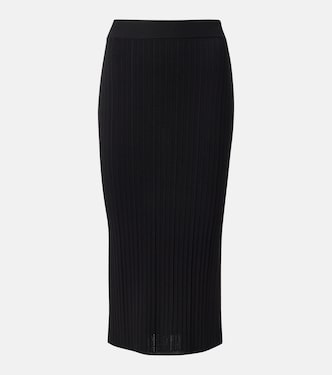 Ribbed-knit midi skirt  | Joseph