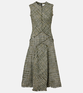 Draped tweed midi dress | Erdem