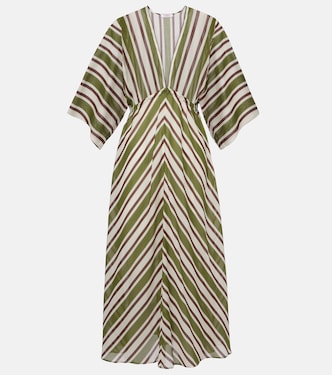 Summer striped cotton voile kaftan | Eres