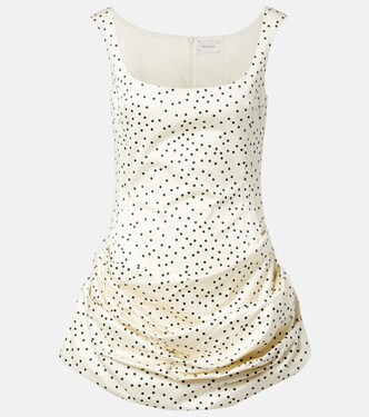 Polka-dot ruched cotton minidress | Magda Butrym