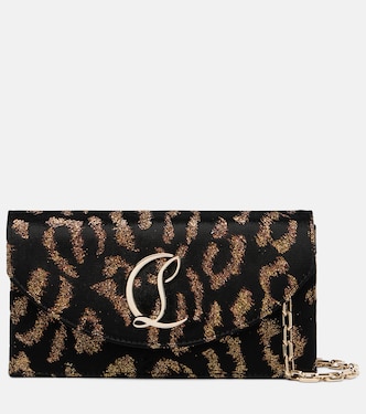 Leopard-print velvet clutch | Christian Louboutin