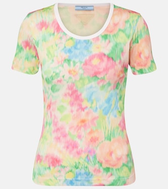 Printed cotton T-shirt | Prada