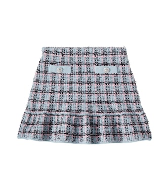 Checked cotton-blend tweed skirt | Self-Portrait Kids
