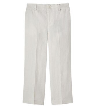 Embroidered linen pants | Dolce&Gabbana Kids