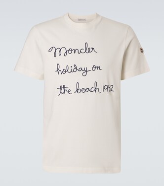 Embroidered cotton jersey T-shirt | Moncler