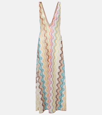 Maxikleid Zigzag aus Häkelstrick | Missoni