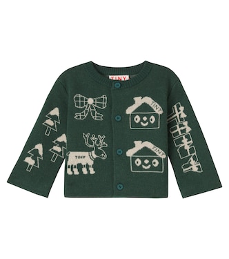 Baby Tiny Town wool-blend cardigan | Tinycottons