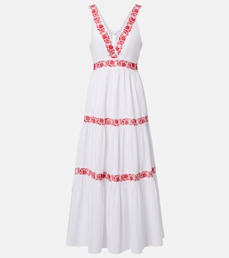 Petalia embroidered cotton maxi dress | Heidi Klein
