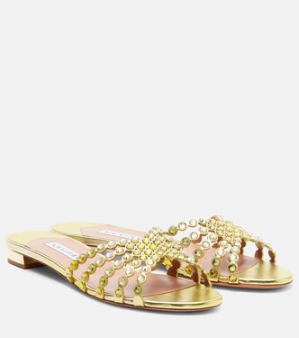 Tequila embellished leather sandals  | Aquazzura