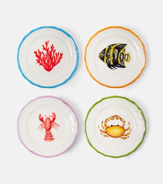 Set of 4 ceramic dessert plates | Les-Ottomans