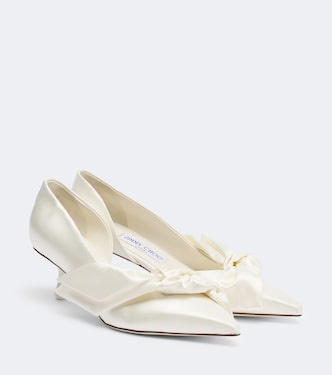 Issy bow-detail satin pumps | Jimmy Choo