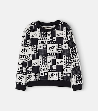 Printed cotton-blend fleece sweatshirt | Fábula