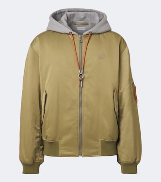 Fleece-trimmed technical bomber jacket | Loewe