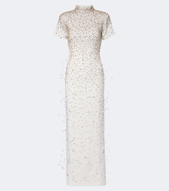Seraphina embellished feather-trimmed gown | Là Fuori