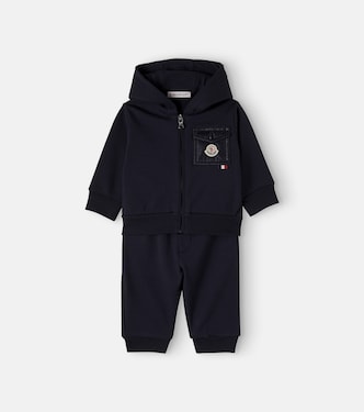 Baby cotton-blend hoodie and sweatpants set | Moncler Enfant