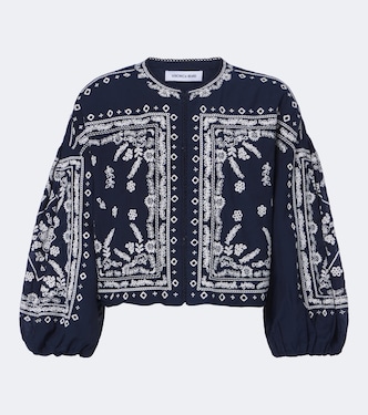 Veste Drake en coton mélangé à broderies | Veronica Beard