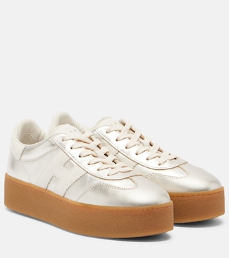 Plateau-Sneakers H698 aus Metallic-Leder | Hogan