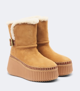 Nama suede platform ankle boots | Chloé