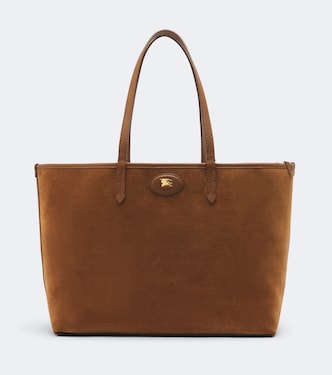 Wendbare Tote Bag Bloomsburry Medium aus Veloursleder | Burberry