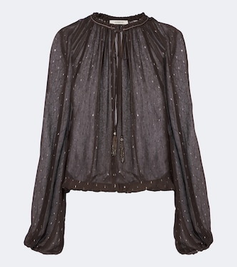 Embellished sheer blouse | Jacques Wei
