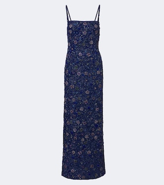Crystal Midnight sequined silk minidress | Là Fuori