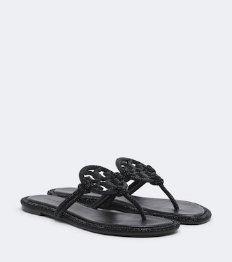 Miller embellished leather thong sandals | Tory Burch