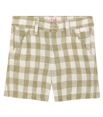 Baby checked linen shorts | Il Gufo