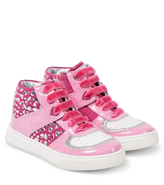 Embellished leather sneakers | Monnalisa