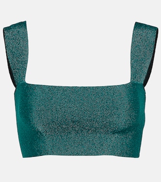 Metallic knit bra top | Victoria Beckham