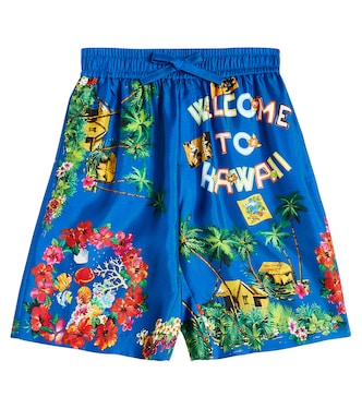 Printed silk Bermuda shorts | Dolce&Gabbana Kids