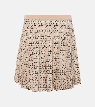 Minifalda plisada con logo en jacquard | Tory Burch