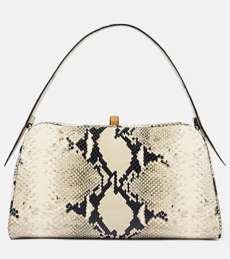 Cate snake-effect leather shoulder bag | Khaite