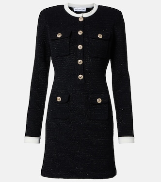 Vestido corto de mezcla de algodón | Self-Portrait