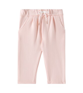 Baby logo cotton jersey pants | Chloé Kids