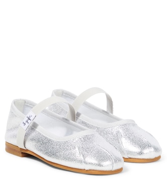 Metallic leather ballet flats | Il Gufo